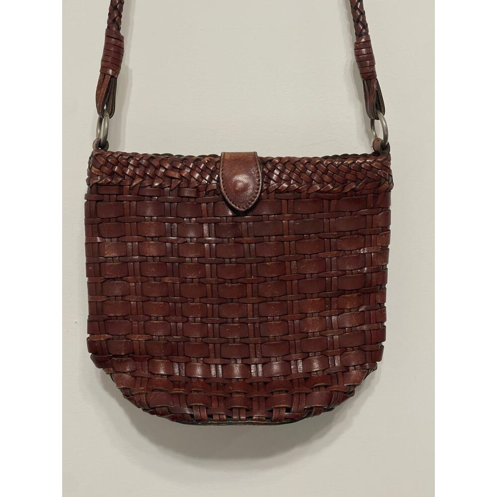 Bechamel woven leather crossbody bag western boho cowgirl chic resort wear - Picture 4 of 7